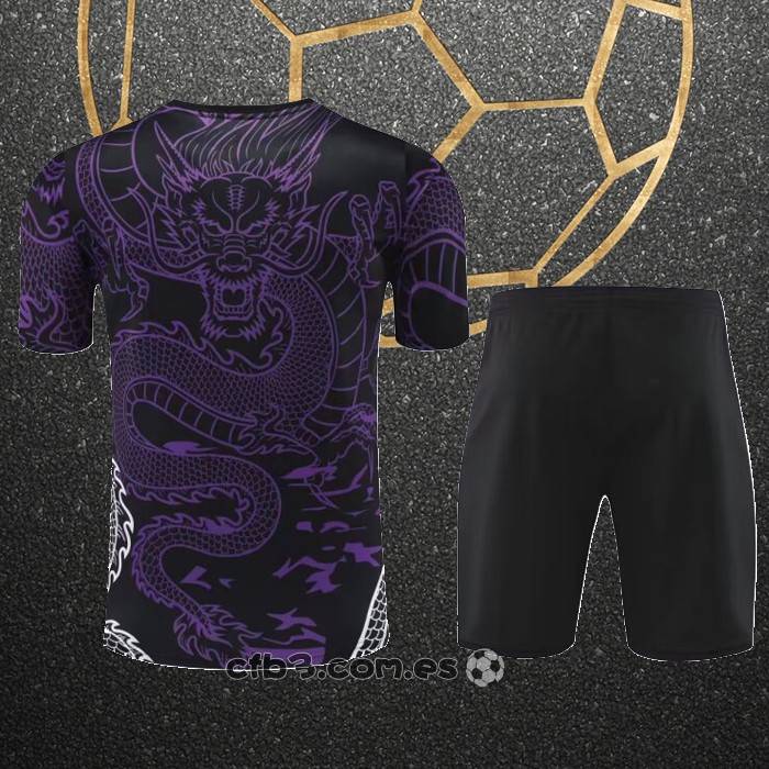 Chandal del Real Madrid Dragon Manga Corta 24-25 Purpura - Pantalon Corto